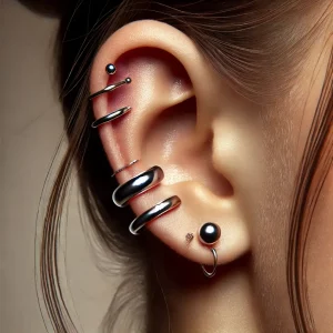 Anneaux empilés, mode piercing des années 2000